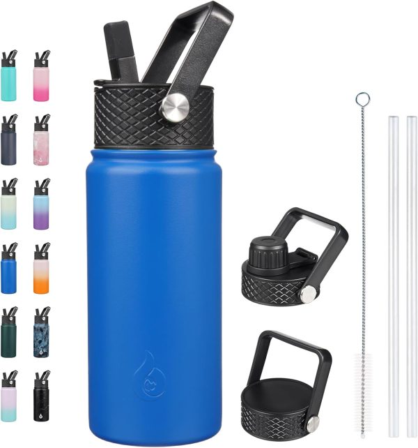 BJPKPK 40oz Stainless Steel Insulated Water Bottle with 3 Lids, Sakura - BPA Free Leakproof Thermos Bottle for Sports & Gym - Image 336