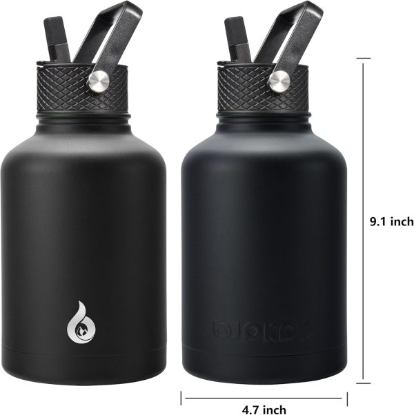 BJPKPK 40oz Stainless Steel Insulated Water Bottle with 3 Lids, Sakura - BPA Free Leakproof Thermos Bottle for Sports & Gym - Image 372